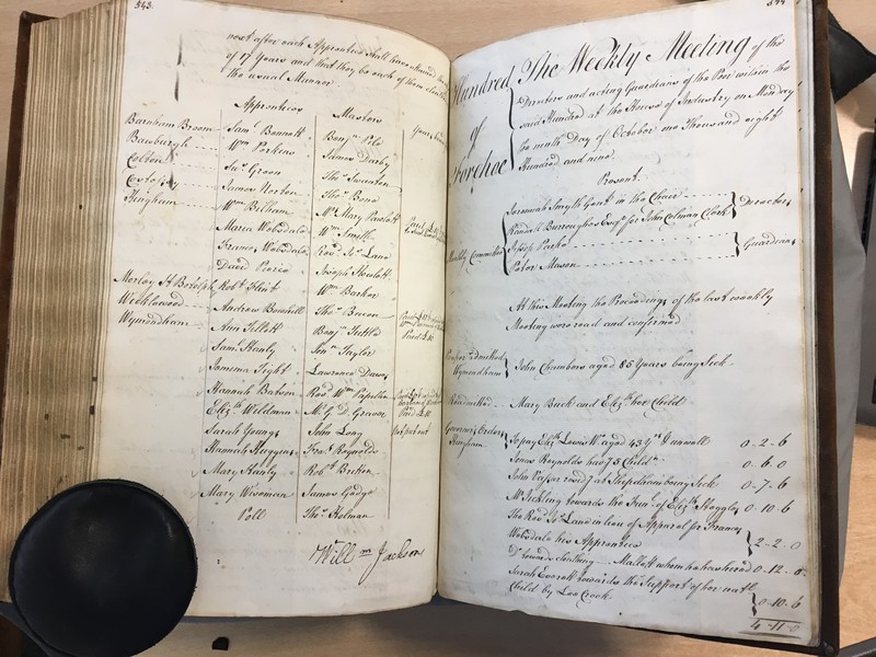 Forehoe Hundred - House of Industry Minute Book 1807-1809 p543-544 image 1 Forehoe Hundred - House of Industry Minute Book 1807-1809 p543-544 image 1