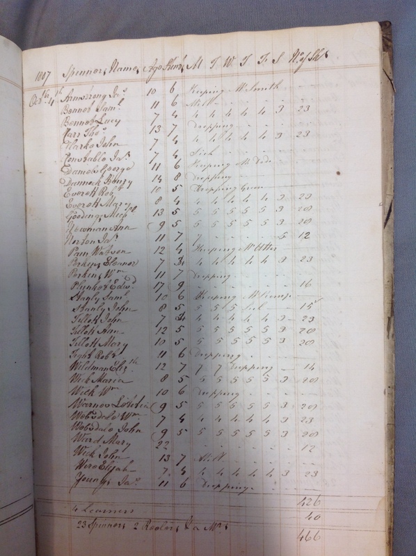 Forehoe Hundred - House of Industry Spinning Book 1805-1809 p134 image 1