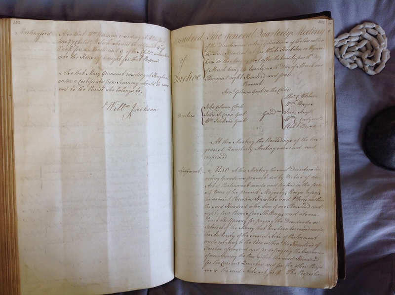 Forehoe Hundred - House of Industry Minute Book 1802-1805 p332-333 image 1 Forehoe Hundred - House of Industry Minute Book 1802-1805 p332-333 image 1