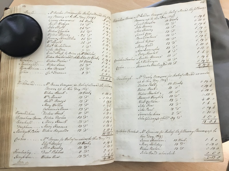Forehoe Hundred - House of Industry Minute Book 1805-1807 p314-315 image 1 Forehoe Hundred - House of Industry Minute Book 1805-1807 p314-315 image 1