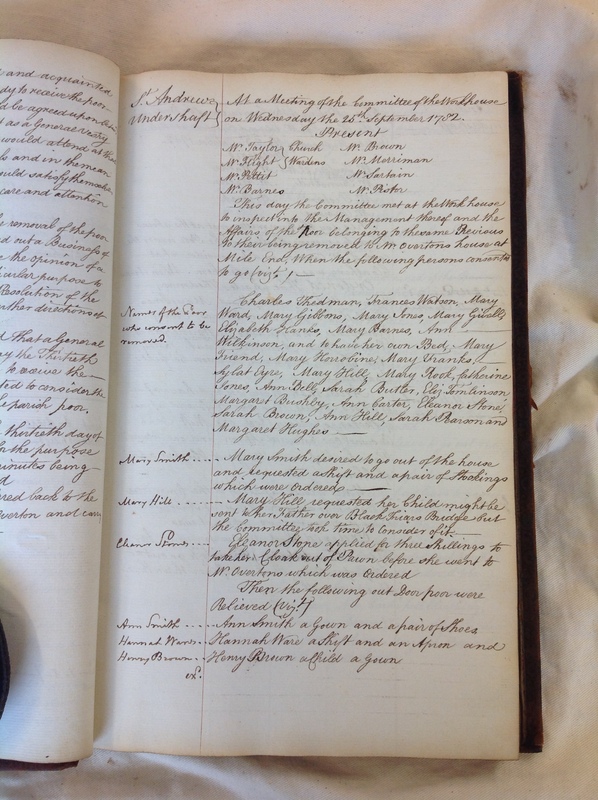 St Andrew Undershaft - Workhouse Minute Book 1780-1801 p41 image 1