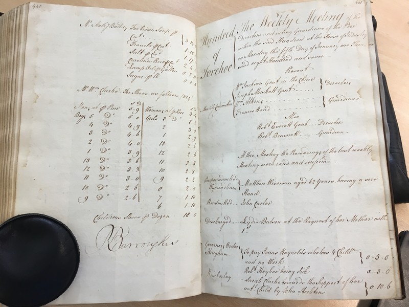 Forehoe Hundred - House of Industry Minute Book 1805-1807 p440-441 image 1 Forehoe Hundred - House of Industry Minute Book 1805-1807 p440-441 image 1