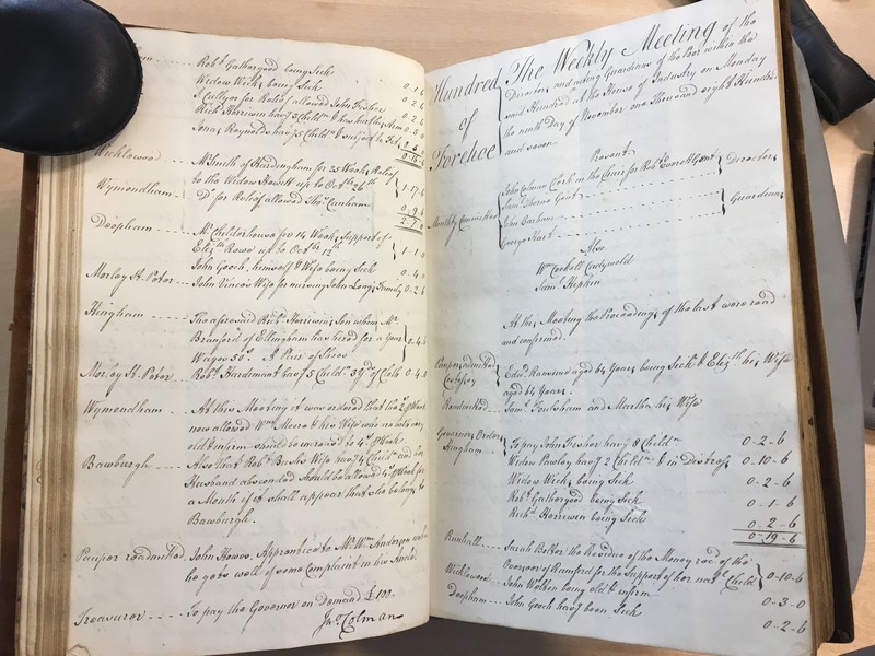 Forehoe Hundred - House of Industry Minute Book 1807-1809 p68-69 image 1 Forehoe Hundred - House of Industry Minute Book 1807-1809 p68-69 image 1