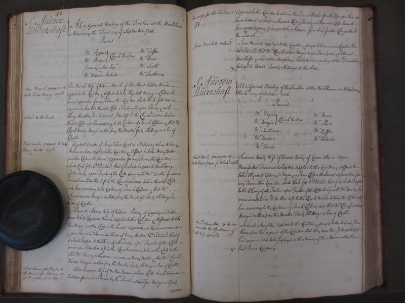 St Andrew Undershaft - Workhouse Minute Book 1732-1748 p50-51 image 1 St Andrew Undershaft - Workhouse Minute Book 1732-1748 p50-51 image 1