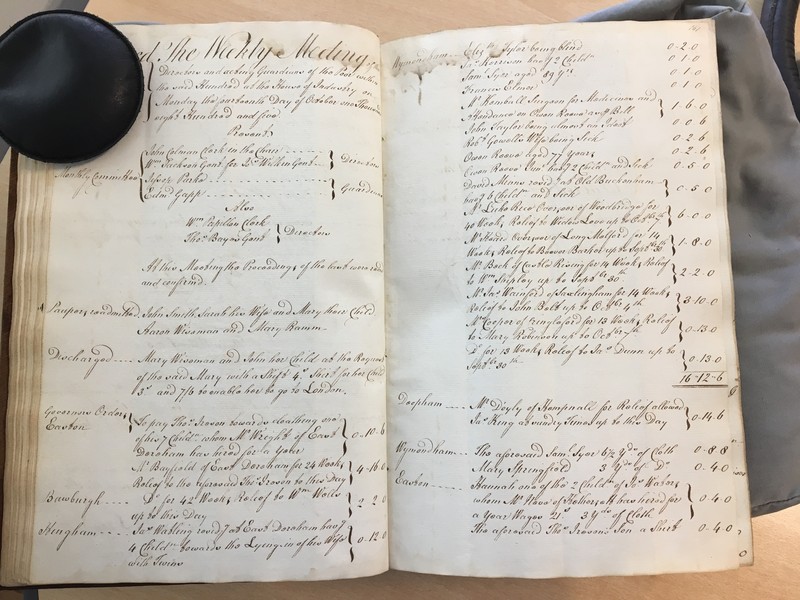 Forehoe Hundred - House of Industry Minute Book 1805-1807 p160-161 image 1 Forehoe Hundred - House of Industry Minute Book 1805-1807 p160-161 image 1