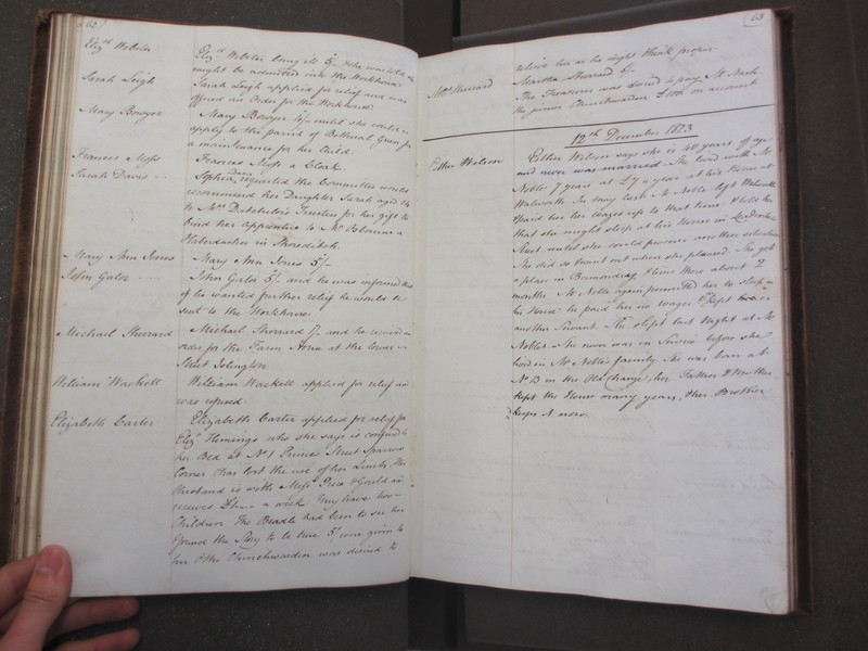 St Andrew Undershaft - Workhouse Minute Book 1822-1828 p62-63 image 1