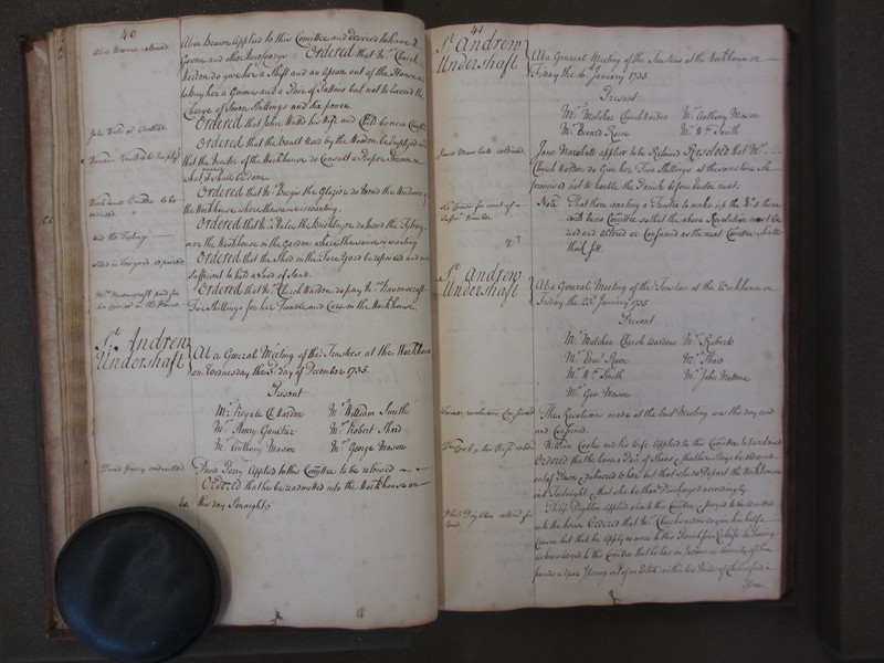St Andrew Undershaft - Workhouse Minute Book 1732-1748 p40-41 image 1 St Andrew Undershaft - Workhouse Minute Book 1732-1748 p40-41 image 1