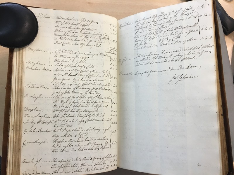 Forehoe Hundred - House of Industry Minute Book 1807-1809 p62-63 image 1 Forehoe Hundred - House of Industry Minute Book 1807-1809 p62-63 image 1
