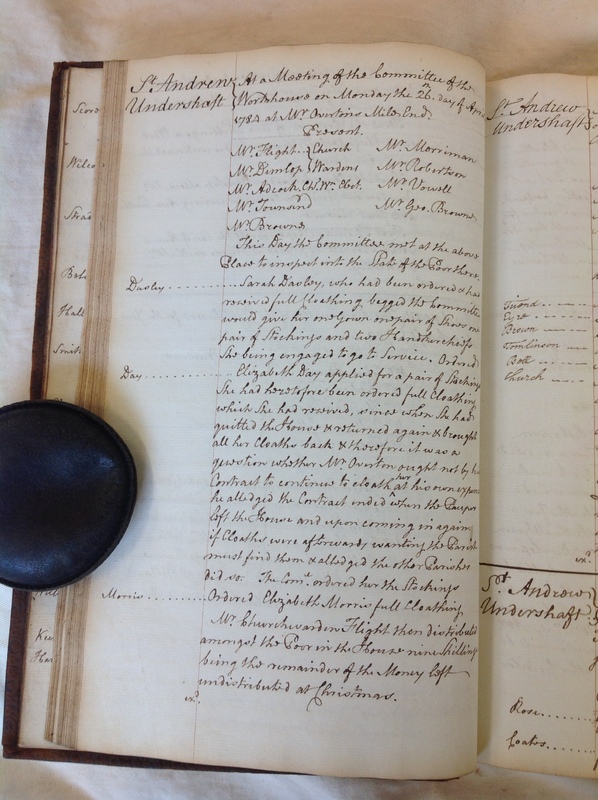 St Andrew Undershaft - Workhouse Minute Book 1780-1801 p56 image 1