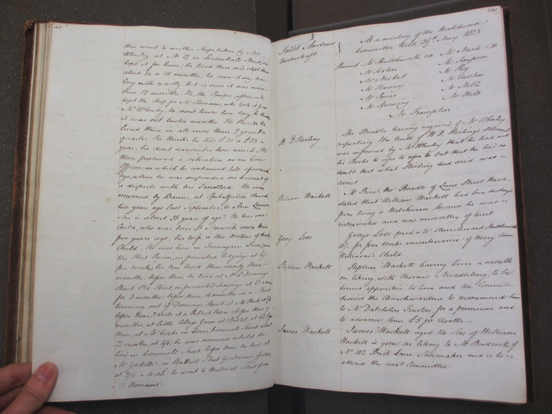 St Andrew Undershaft - Workhouse Minute Book 1822-1828 p40-41 image 1