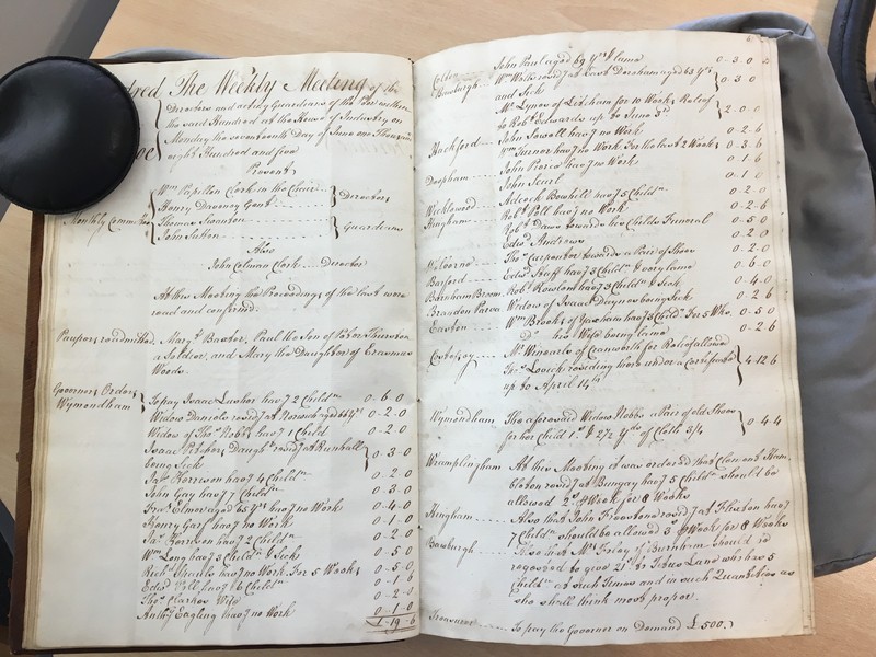 Forehoe Hundred - House of Industry Minute Book 1805-1807 p60-61 image 1