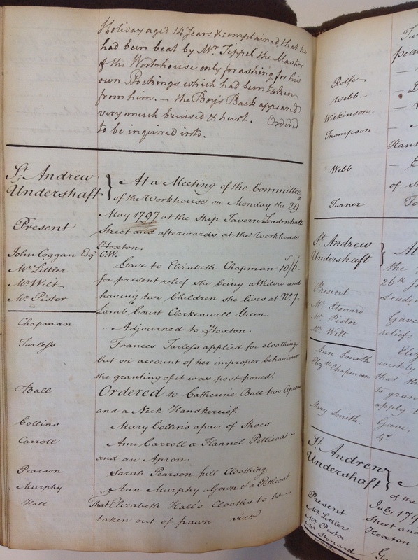 St Andrew Undershaft - Workhouse Minute Book 1780-1801 p194 image 1 St Andrew Undershaft - Workhouse Minute Book 1780-1801 p194 image 1