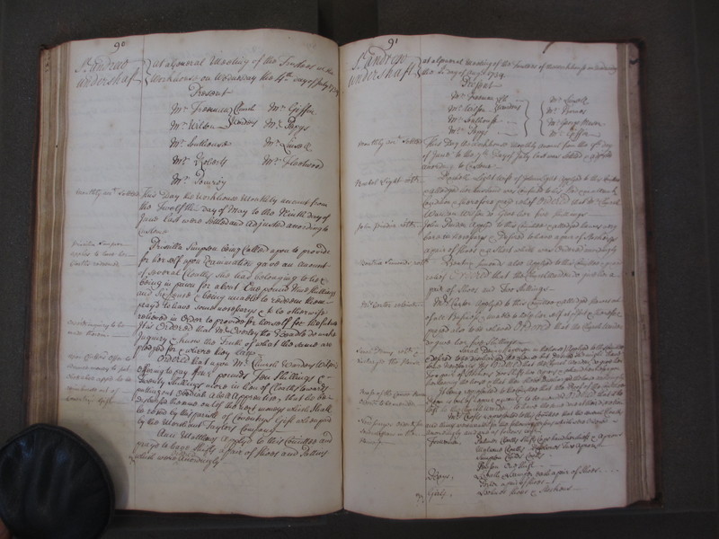 St Andrew Undershaft - Workhouse Minute Book 1732-1748 p90-91 image 1 St Andrew Undershaft - Workhouse Minute Book 1732-1748 p90-91 image 1