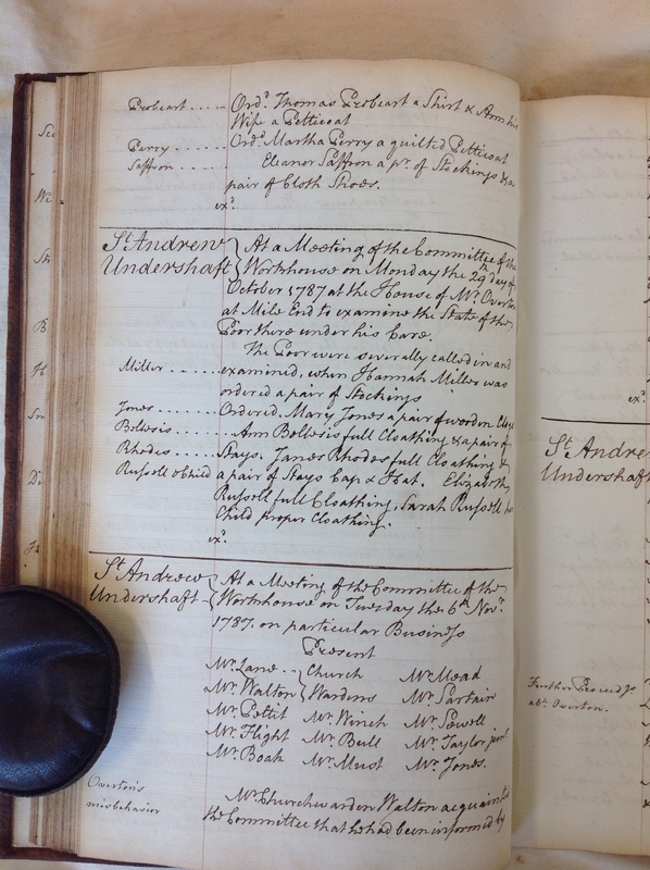 St Andrew Undershaft - Workhouse Minute Book 1780-1801 p92 image 1