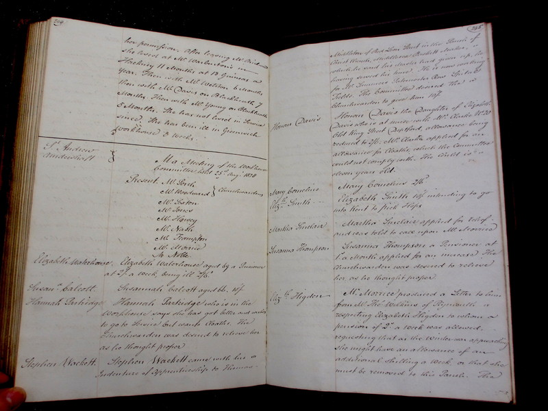 St Andrew Undershaft - Workhouse Minute Book 1822-1828 p244-245 image 1