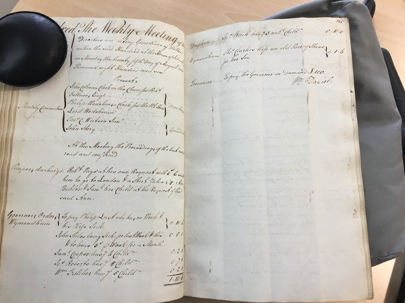 Forehoe Hundred - House of Industry Minute Book 1805-1807 p344-345 image 1 Forehoe Hundred - House of Industry Minute Book 1805-1807 p344-345 image 1