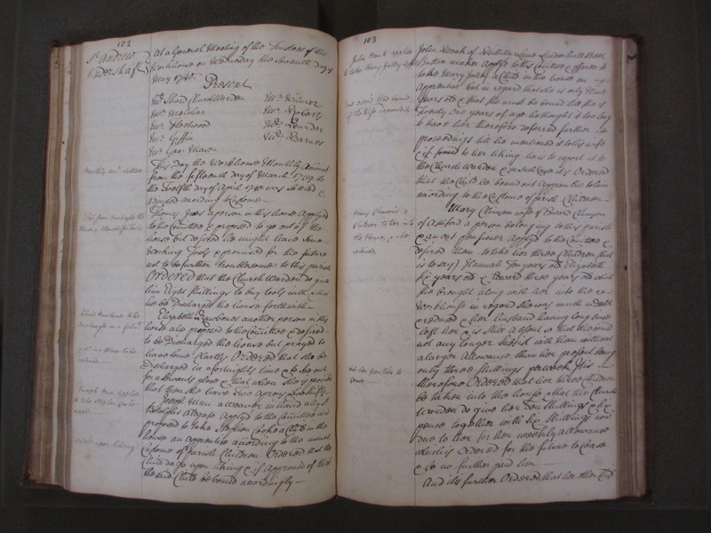St Andrew Undershaft - Workhouse Minute Book 1732-1748 p102-103 image 1 St Andrew Undershaft - Workhouse Minute Book 1732-1748 p102-103 image 1