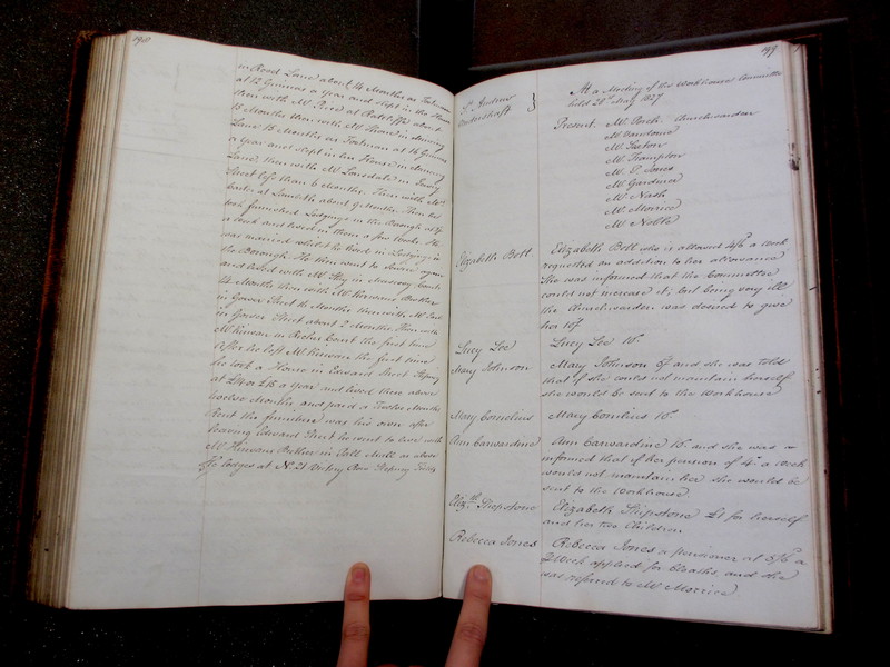 St Andrew Undershaft - Workhouse Minute Book 1822-1828 p198-199 image 1