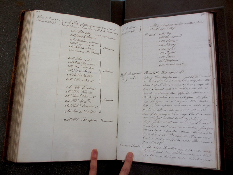 St Andrew Undershaft - Workhouse Minute Book 1822-1828 p194-195 image 1
