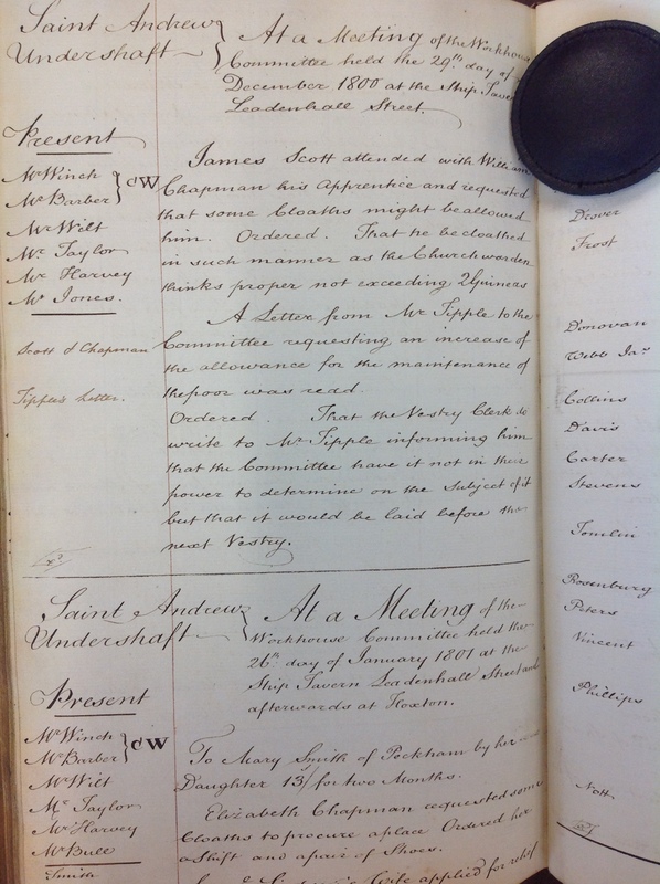 St Andrew Undershaft - Workhouse Minute Book 1780-1801 p264 image 1 St Andrew Undershaft - Workhouse Minute Book 1780-1801 p264 image 1