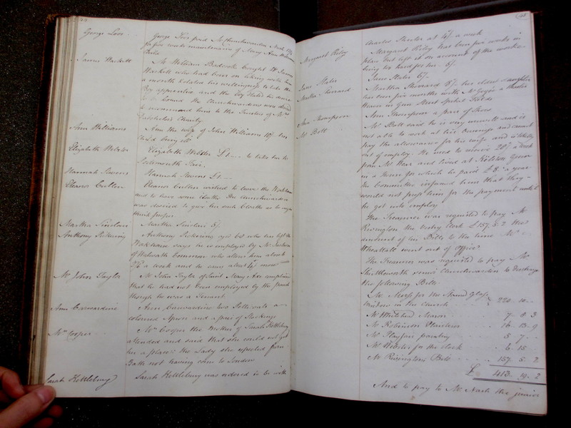 St Andrew Undershaft - Workhouse Minute Book 1822-1828 p44-45 image 1