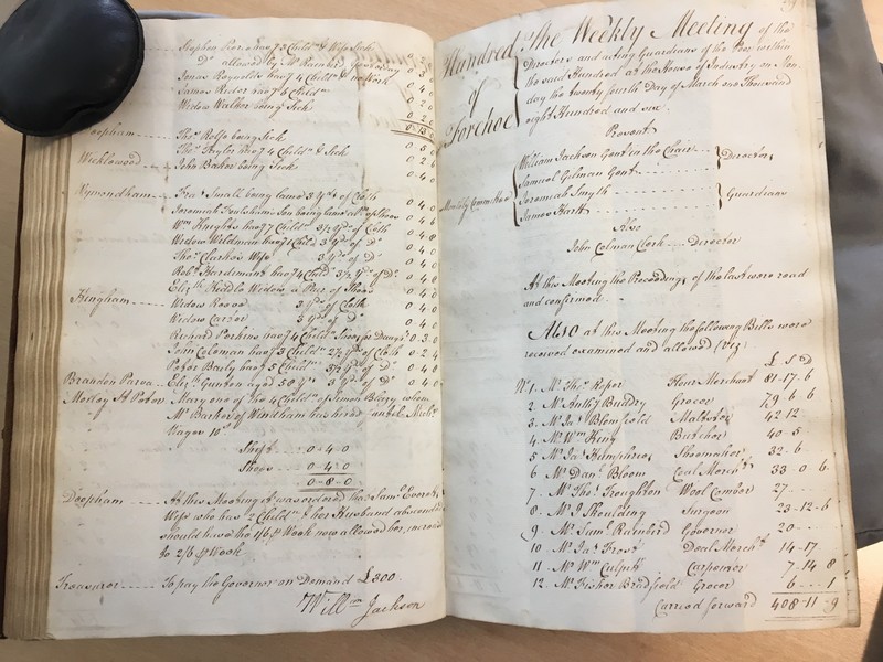 Forehoe Hundred - House of Industry Minute Book 1805-1807 p248-249 image 1