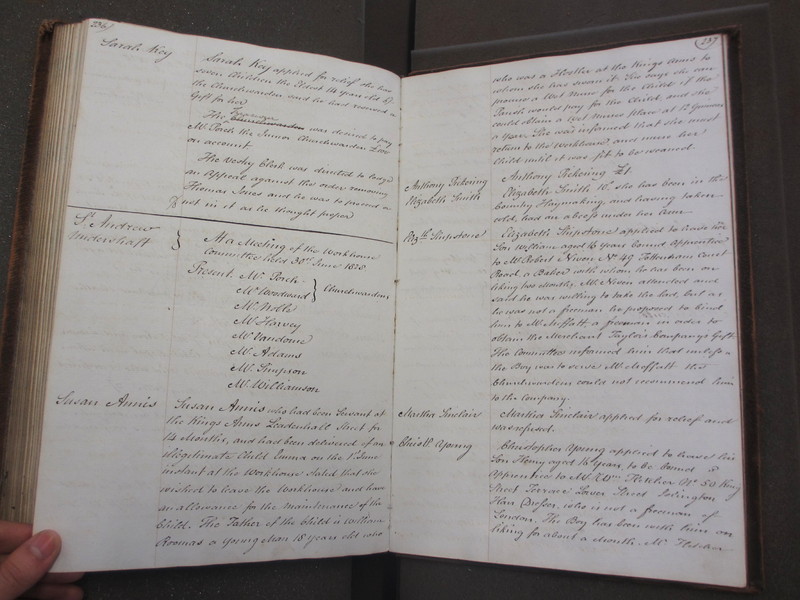 St Andrew Undershaft - Workhouse Minute Book 1822-1828 p236-237 image 1