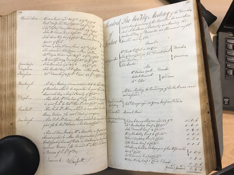 Forehoe Hundred - House of Industry Minute Book 1807-1809 p294-295 image 1 Forehoe Hundred - House of Industry Minute Book 1807-1809 p294-295 image 1