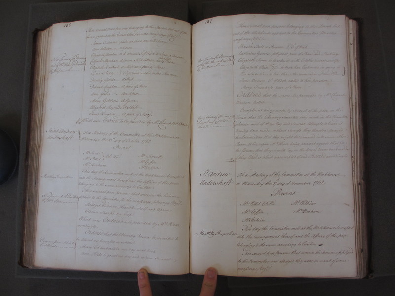 St Andrew Undershaft - Workhouse Minute Book 1748-1780 p136-137 image 1 St Andrew Undershaft - Workhouse Minute Book 1748-1780 p136-137 image 1