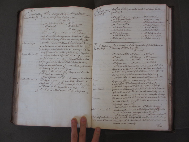 St Andrew Undershaft - Workhouse Minute Book 1748-1780 p240-241 image 1 St Andrew Undershaft - Workhouse Minute Book 1748-1780 p240-241 image 1