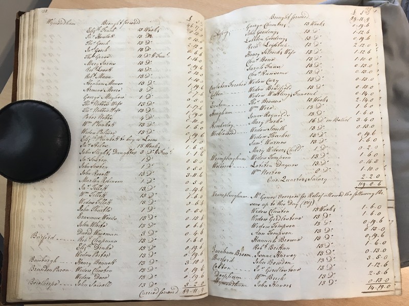 Forehoe Hundred - House of Industry Minute Book 1805-1807 p138-139 image 1 Forehoe Hundred - House of Industry Minute Book 1805-1807 p138-139 image 1