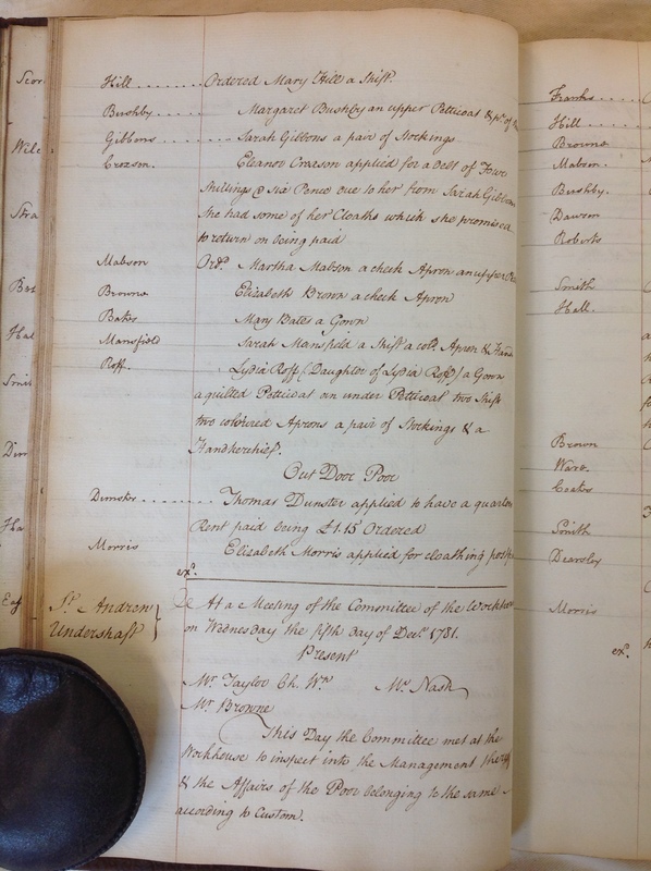 St Andrew Undershaft - Workhouse Minute Book 1780-1801 p30 image 1