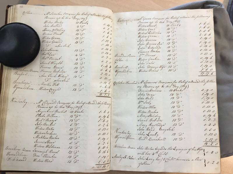 Forehoe Hundred - House of Industry Minute Book 1805-1807 p146-147 image 1 Forehoe Hundred - House of Industry Minute Book 1805-1807 p146-147 image 1