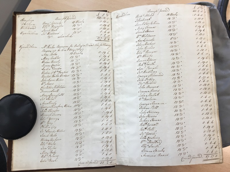 Forehoe Hundred - House of Industry Minute Book 1805-1807 p6-7 image 1