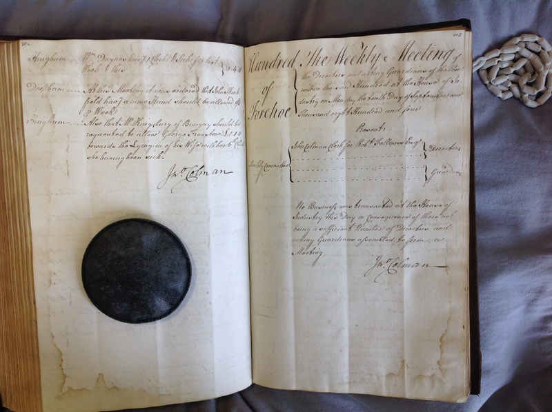 Forehoe Hundred - House of Industry Minute Book 1802-1805 p404-405 image 1 Forehoe Hundred - House of Industry Minute Book 1802-1805 p404-405 image 1
