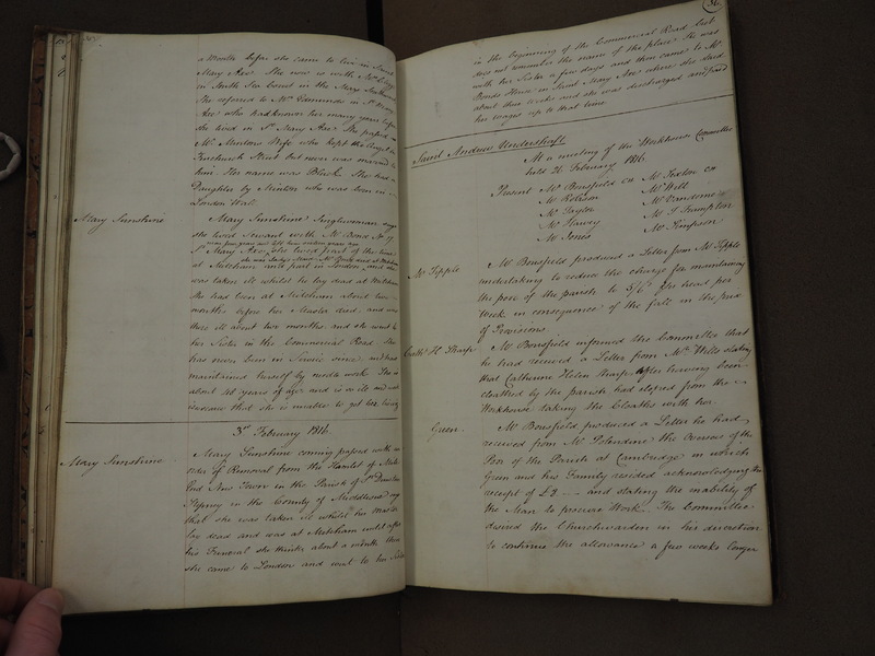 St Andrew Undershaft - Workhouse Minute Book 1814-1822 p35-36 image 1