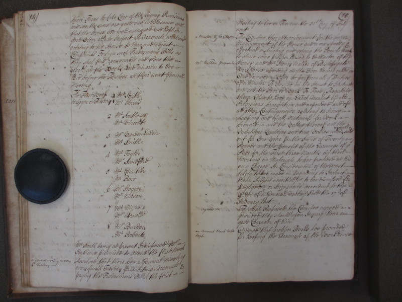 St Andrew Undershaft - Workhouse Minute Book 1732-1748 p14-15 image 1 St Andrew Undershaft - Workhouse Minute Book 1732-1748 p14-15 image 1