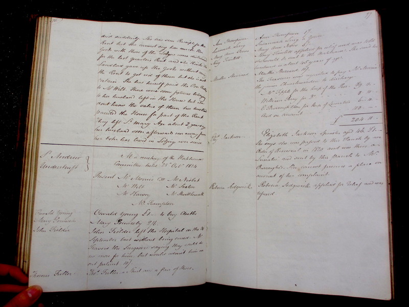 St Andrew Undershaft - Workhouse Minute Book 1822-1828 p96-97 image 1