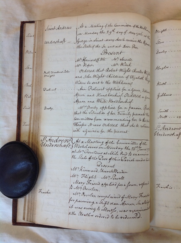 St Andrew Undershaft - Workhouse Minute Book 1780-1801 p76 image 1 St Andrew Undershaft - Workhouse Minute Book 1780-1801 p76 image 1