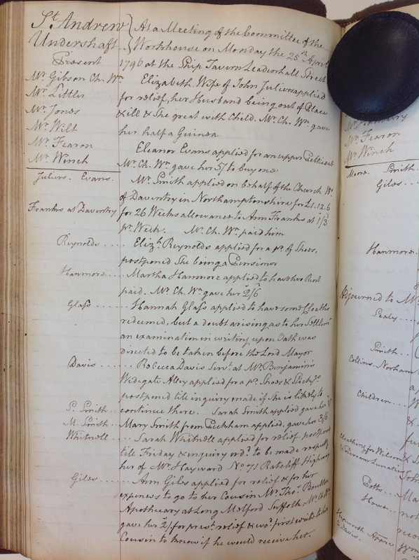 St Andrew Undershaft - Workhouse Minute Book 1780-1801 p180 image 1 St Andrew Undershaft - Workhouse Minute Book 1780-1801 p180 image 1