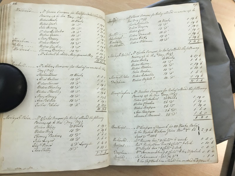 Forehoe Hundred - House of Industry Minute Book 1805-1807 p316-317 image 1 Forehoe Hundred - House of Industry Minute Book 1805-1807 p316-317 image 1