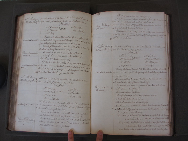 St Andrew Undershaft - Workhouse Minute Book 1748-1780 p158-159 image 1 St Andrew Undershaft - Workhouse Minute Book 1748-1780 p158-159 image 1
