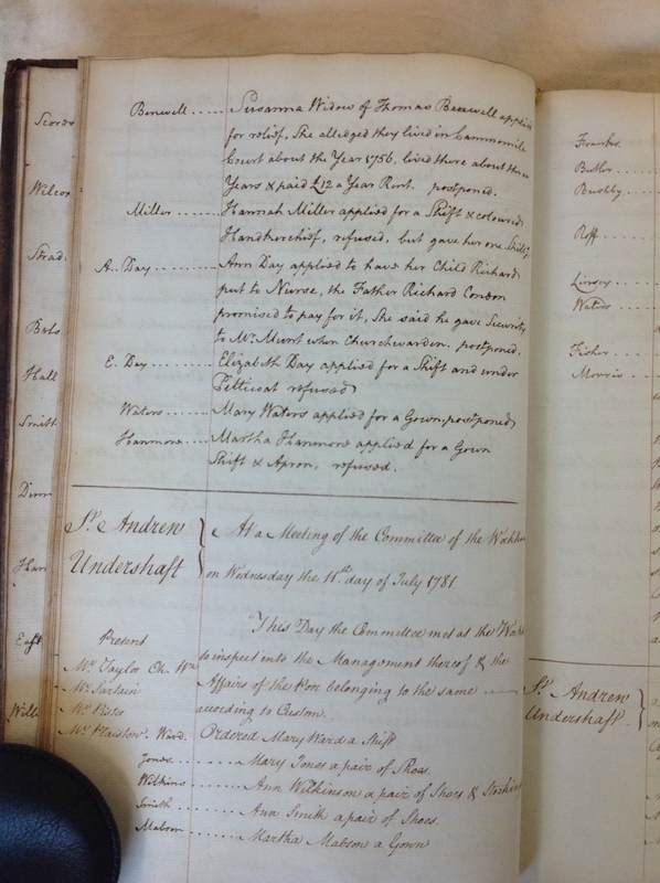 St Andrew Undershaft - Workhouse Minute Book 1780-1801 p24 image 1