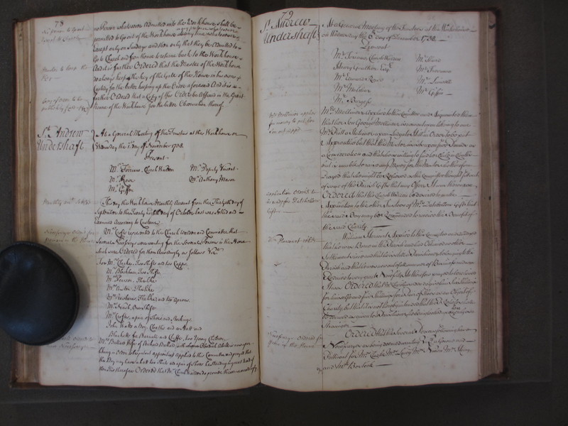 St Andrew Undershaft - Workhouse Minute Book 1732-1748 p78-79 image 1 St Andrew Undershaft - Workhouse Minute Book 1732-1748 p78-79 image 1