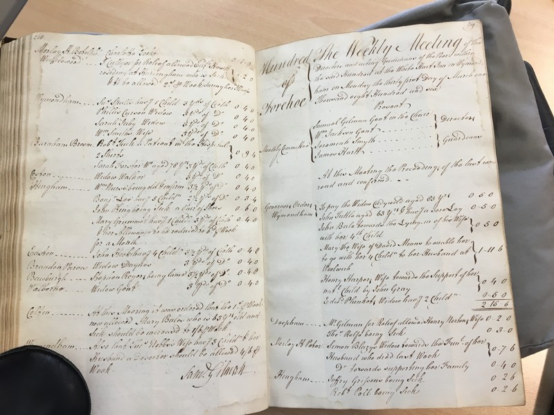 Forehoe Hundred - House of Industry Minute Book 1805-1807 p268-269 image 1 Forehoe Hundred - House of Industry Minute Book 1805-1807 p268-269 image 1