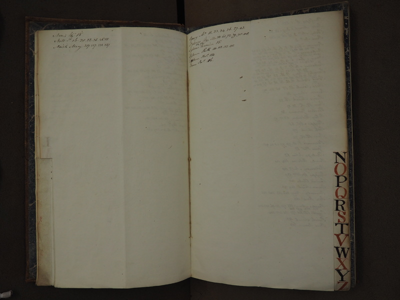 St Andrew Undershaft - Workhouse Minute Book 1814-1822 Index np[xvii-xviii] image 1