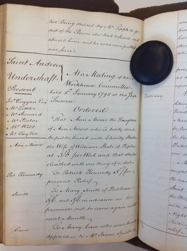 St Andrew Undershaft - Workhouse Minute Book 1780-1801 p208 image 1 St Andrew Undershaft - Workhouse Minute Book 1780-1801 p208 image 1