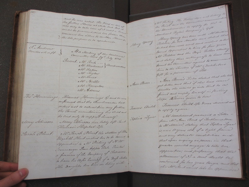 St Andrew Undershaft - Workhouse Minute Book 1822-1828 p240-241 image 1