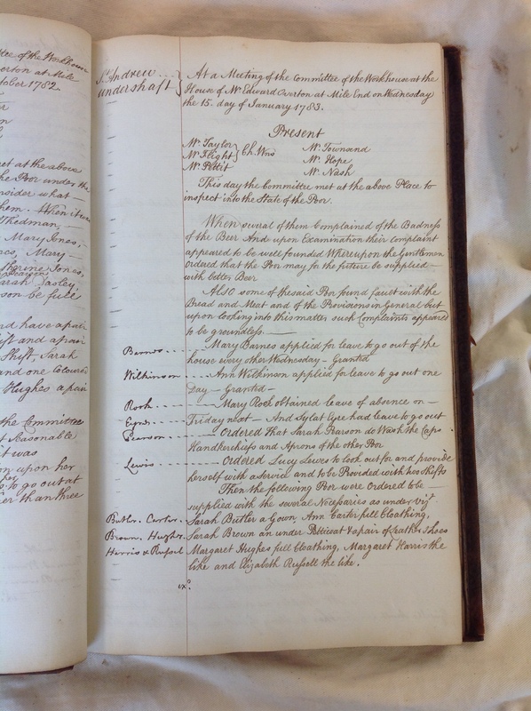 St Andrew Undershaft - Workhouse Minute Book 1780-1801 p43 image 1 St Andrew Undershaft - Workhouse Minute Book 1780-1801 p43 image 1