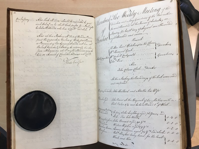 Forehoe Hundred - House of Industry Minute Book 1807-1809 p10-11 image 1 Forehoe Hundred - House of Industry Minute Book 1807-1809 p10-11 image 1